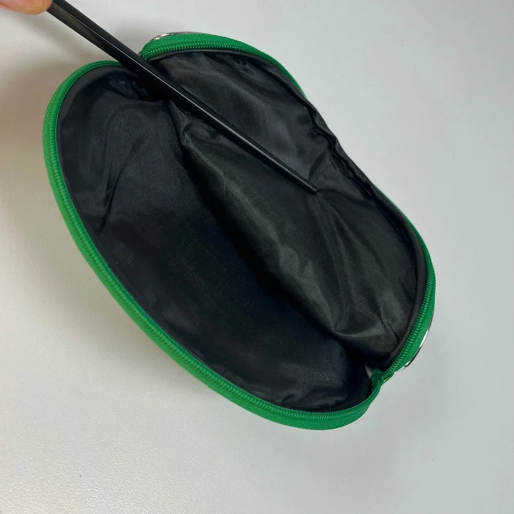 Unbranded Makeup Bag Green Womens Small Floral Brocade Satin Pouch Excellent